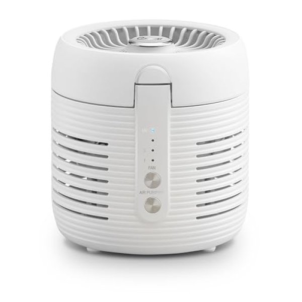 Crane 2-in-1 Air Purifier and Desk Fan, Fan and Air Purifier Combo, Ideal Office Desk Fan, Night Stand Fan, or Mini Fan For Dorm, Small Bedroom Fan, Small HEPA Air Purifier, Small Fan For Desk - Image 9