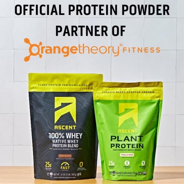Ascent 100% Whey Protein Powder - Post Workout Whey Protein Isolate, Zero Artificial Flavors & Sweeteners, Soy & Gluten Free, 5.5g BCAA, 2.6g Leucine, Essential Amino Acids, Vanilla Bean 2 lb - Image 2