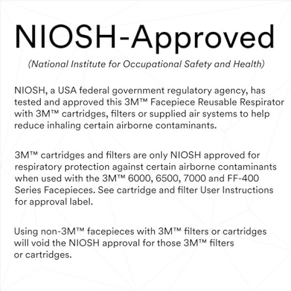 3M Full Facepiece Reusable Respirator 6800, NIOSH, Large Lens, ANSI High Impact Eye Protection, Silicone Face Seal, Four-Point Harness, Comfortable Fit, Painting, Dust, Chemicals, Medium - Image 10