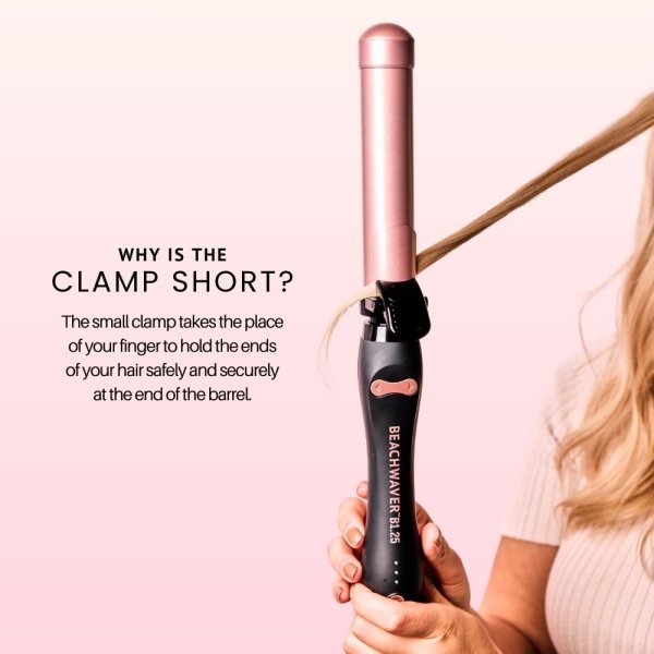 The Beachwaver Co. B1 Rotating Curling Iron - Automatic 1" Ceramic Curling Iron - Easy-to-Use Spinning Wand for Long-Lasting Waves, Auto-Shut Off, Travel-Friendly, Dual Voltage (BW160), Midnight Rose - Image 4