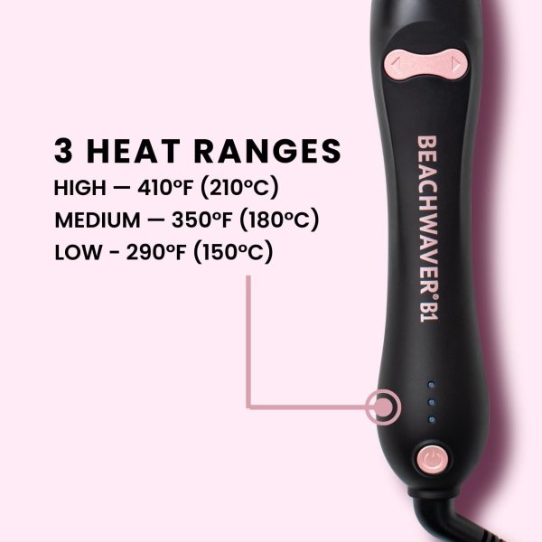 The Beachwaver Co. B1 Rotating Curling Iron - Automatic 1" Ceramic Curling Iron - Easy-to-Use Spinning Wand for Long-Lasting Waves, Auto-Shut Off, Travel-Friendly, Dual Voltage (BW160), Midnight Rose - Image 2