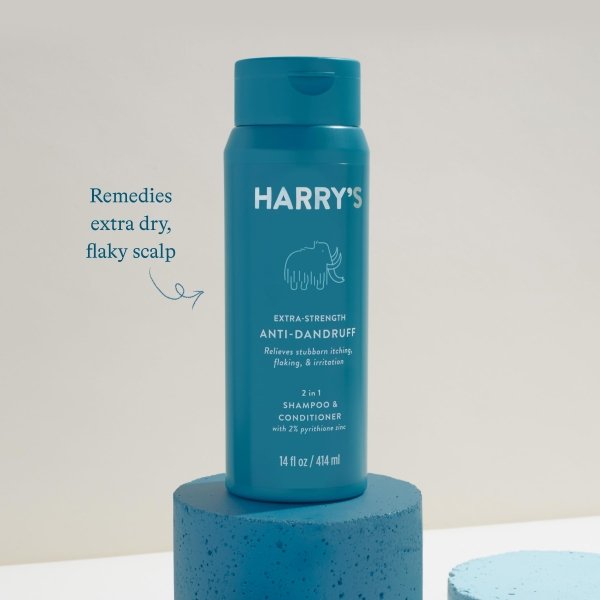 Harry's Extra Strength 2-in-1 Anti Dandruff Shampoo and Conditioner for Men, 2% Pyrithione Zinc, 14 fl oz, 3ct - Image 3