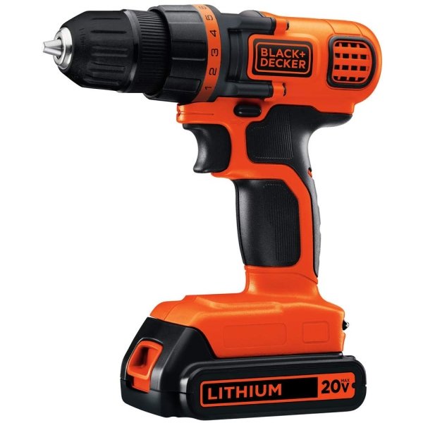 BLACK+DECKER 20V MAX Cordless Drill and Driver, 3/8 Inch, With LED Work Light, Battery and Charger Included (LDX120C) - Image 7