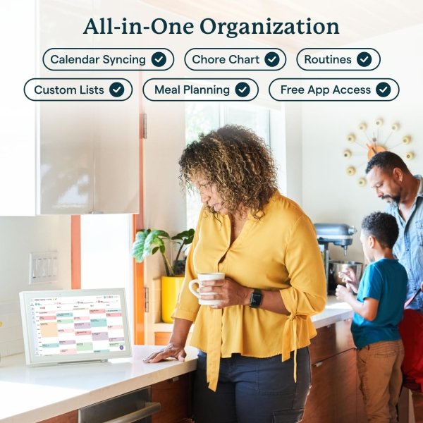 Skylight Calendar: 15-inch Wall Planner Digital Calendar & Chore Chart, Smart Touchscreen Interactive Display for Family Schedules – Wall Mount Included, Great for Organizing Your 2025 Calendar - Image 9