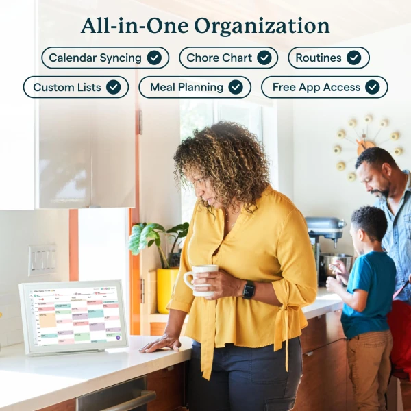 Skylight Calendar: 15-inch Wall Planner Digital Calendar & Chore Chart, Smart Touchscreen Interactive Display for Family Schedules – Wall Mount Included, Great for Organizing Your 2025 Calendar - Image 9