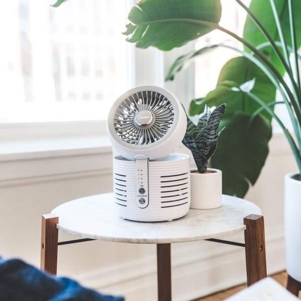 Crane 2-in-1 Air Purifier and Desk Fan, Fan and Air Purifier Combo, Ideal Office Desk Fan, Night Stand Fan, or Mini Fan For Dorm, Small Bedroom Fan, Small HEPA Air Purifier, Small Fan For Desk - Image 7