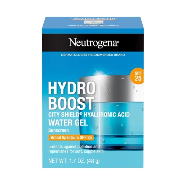 Neutrogena Hydro Boost City Shield Water Gel Face Moisturizer with Broad Spectrum SPF 25, Hydrating Facial Sunscreen with Hyaluronic Acid, Oil-Free and Non-Comedogenic Face Lotion, 1.7 oz - Image 2
