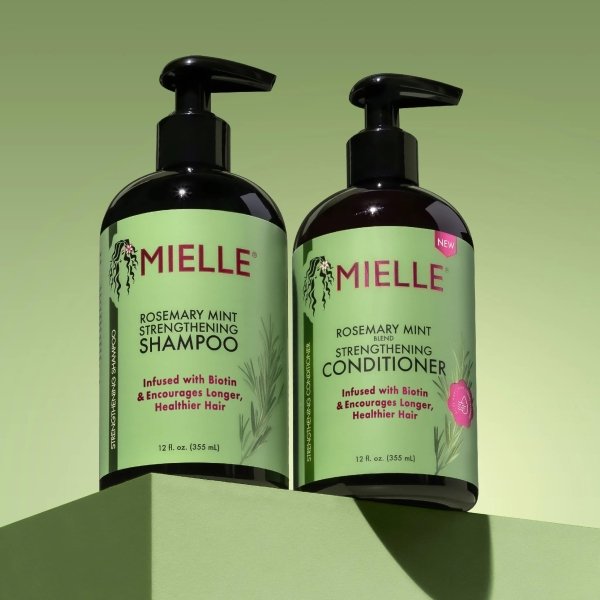 Mielle - Rosemary Mint - Biotin Infused - Encourages Growth Hair Products for Stronger and Healthier Hair - Shampoo & New Conditioner Styling Bundle Set 2 PCS - Image 7