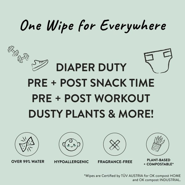 The Honest Company Clean Conscious Multi-Use Wipes | Hypoallergenic + Unscented for Sensitive Skin | Over 99% Water, Compostable, Plant Based, Baby Wipes | Rose Blossom, 576 Count - Image 8