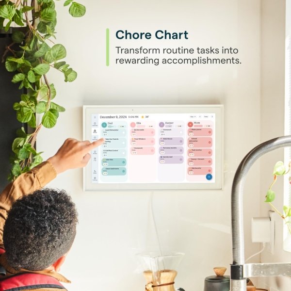 Skylight Calendar: 15-inch Wall Planner Digital Calendar & Chore Chart, Smart Touchscreen Interactive Display for Family Schedules – Wall Mount Included, Great for Organizing Your 2025 Calendar - Image 8