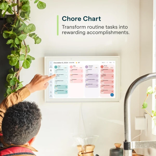 Skylight Calendar: 15-inch Wall Planner Digital Calendar & Chore Chart, Smart Touchscreen Interactive Display for Family Schedules – Wall Mount Included, Great for Organizing Your 2025 Calendar - Image 8