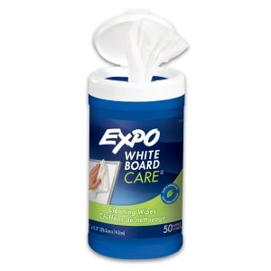 EXPO White Board Care Dry Erase Wipes, 8-Inches x 5.5-Inches, 50 Count