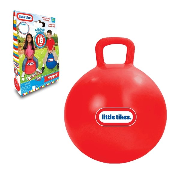 Little Tikes 18" Red Inflatable Hopper Ball for Kids Ages 4-8 - Image 2