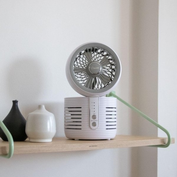 Crane 2-in-1 Air Purifier and Desk Fan, Fan and Air Purifier Combo, Ideal Office Desk Fan, Night Stand Fan, or Mini Fan For Dorm, Small Bedroom Fan, Small HEPA Air Purifier, Small Fan For Desk - Image 6