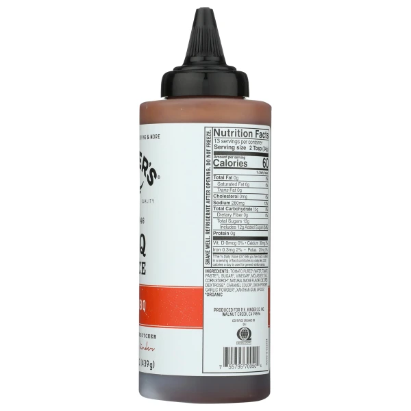 KINDERS Organic Mild BBQ Sauce 15.5oz, 15.5 OZ - Image 8