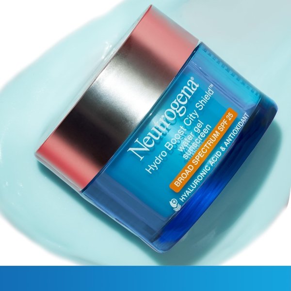 Neutrogena Hydro Boost City Shield Water Gel Face Moisturizer with Broad Spectrum SPF 25, Hydrating Facial Sunscreen with Hyaluronic Acid, Oil-Free and Non-Comedogenic Face Lotion, 1.7 oz - Image 5