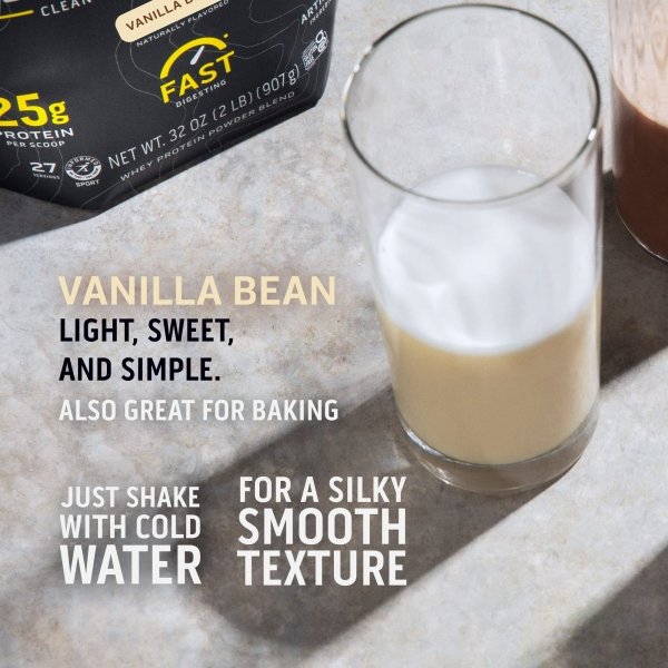 Ascent 100% Whey Protein Powder - Post Workout Whey Protein Isolate, Zero Artificial Flavors & Sweeteners, Soy & Gluten Free, 5.5g BCAA, 2.6g Leucine, Essential Amino Acids, Vanilla Bean 2 lb - Image 5