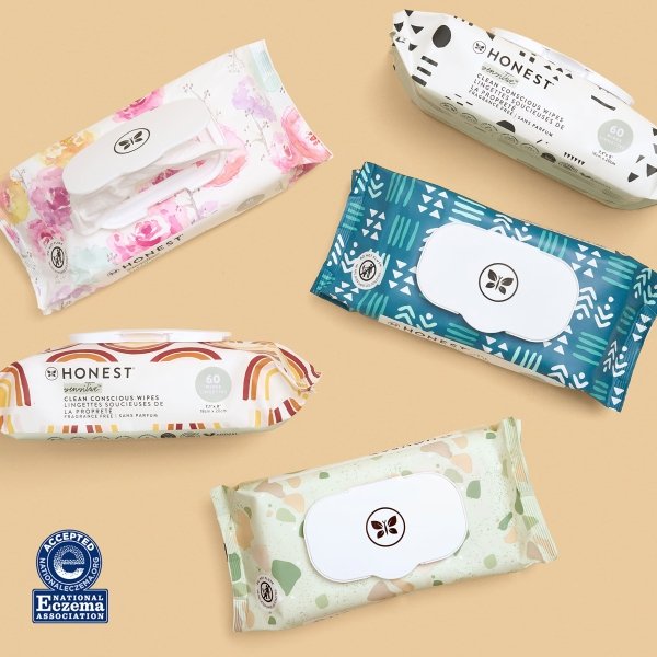 The Honest Company Clean Conscious Multi-Use Wipes | Hypoallergenic + Unscented for Sensitive Skin | Over 99% Water, Compostable, Plant Based, Baby Wipes | Rose Blossom, 576 Count - Image 7