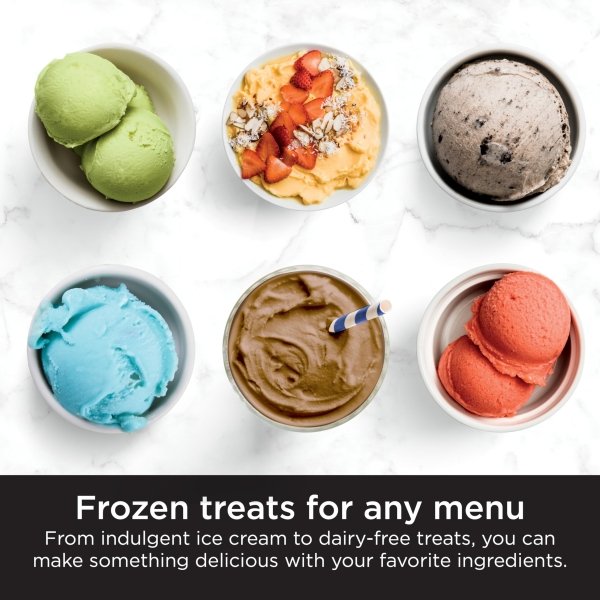 Ninja NC301 CREAMi Ice Cream Maker, for Gelato, Mix-ins, Milkshakes, Sorbet, Smoothie Bowls & More, 7 One-Touch Programs, with (2) Pint Containers & Lids, Compact Size, Perfect for Kids, Silver - Image 13