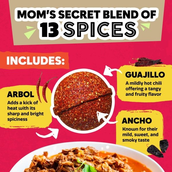 EZ Bombs Birria Bomb Seasoning, Pack of 2 – Authentic Mexican Spice Mix for Tacos, Burritos, Nachos, and Quesadillas – Made with Real Chiles, Herbs, and Spices for Quick and Flavorful Meals - Image 7