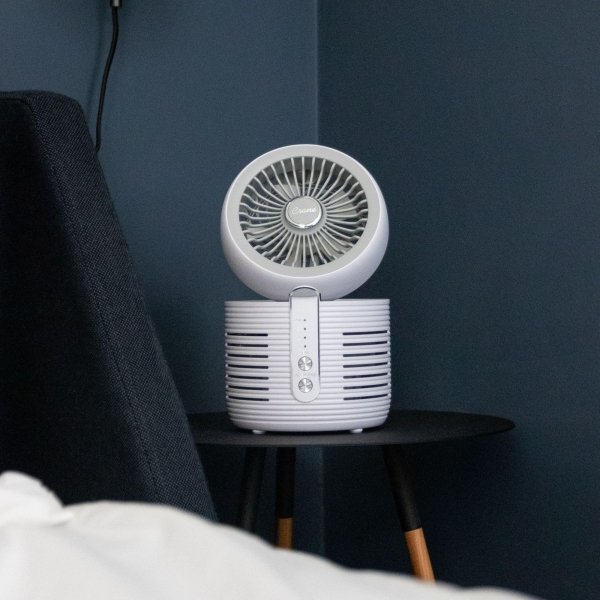 Crane 2-in-1 Air Purifier and Desk Fan, Fan and Air Purifier Combo, Ideal Office Desk Fan, Night Stand Fan, or Mini Fan For Dorm, Small Bedroom Fan, Small HEPA Air Purifier, Small Fan For Desk - Image 4