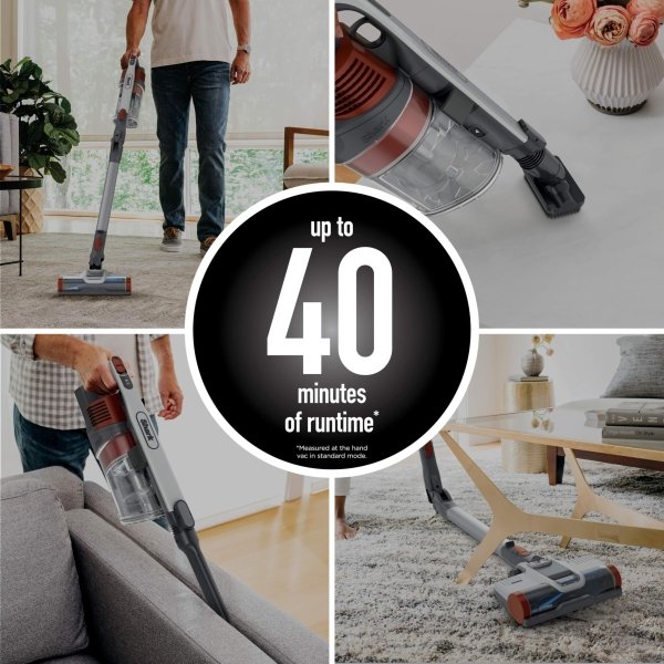 Shark Pet Pro Cordless Stick Vacuum with MultiFLEX, HEPA Filter, Lightweight, Powerful Suction, 40min Runtime, Removable Hand Vacuum, Includes Crevice Tool & Dusting Brush, UZ351H - Image 6