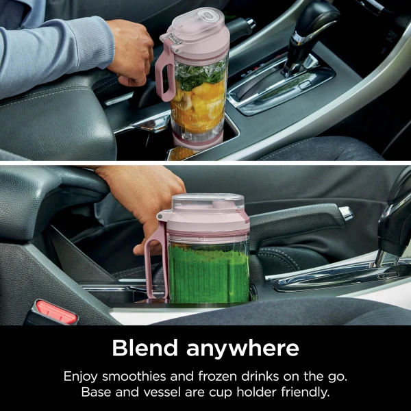 Ninja Blast Max, Portable Blender + Twist & Go, Personal Smoothie, Blend, Ice Crush, 3 Programs, Cordless, 22 oz removable Vessel, Dishwasher Safe, Leakproof, Pink, BC251PK - Image 3