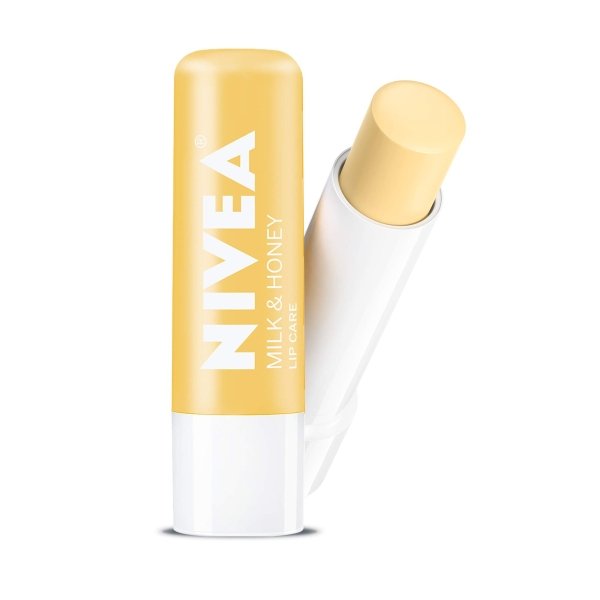 NIVEA Milk and Honey Lip Care, Moisturizing Lip Balm Stick with Shea Butter, 4 Pack of 0.17 Oz Sticks - Image 2