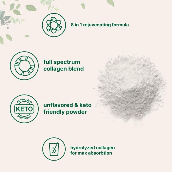 Multi Collagen Peptides Powder, 16 Oz - Hydrolyzed Protein Peptides | Type I,II,III,V,X with Hyaluronic Acid, Biotin & Vitamin C - Unflavored - Keto & Paleo Friendly, Ez Mix in Drinks - Image 5